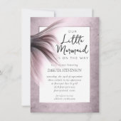 Invitation Mermaid Tail Mauve | Dusty Rose rose Faux Shimmer (Devant)