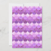 Invitation Mermaid Tail or rose violet fille fête d'anniversa (Dos)