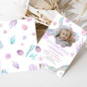 Invitation Mermaid Tail Quatrième fête d'anniversaire
