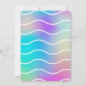 Invitation Mermaid Tail rose arc-en-ciel 1er anniversaire (Dos)