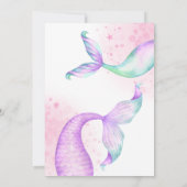 Invitation Mermaid tail Watercolor Birthday Under the Sea (Dos)