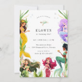 Invitation Mermaid Thème fête d'anniversaire (Devant)