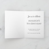 Invitation Mermaid turquoise à thème anniversaire (Intérieur)