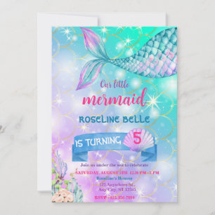 Invitation Mermaid Under The Sea Birthday