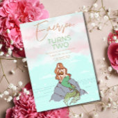 Invitation Mermaid Under the Sea Fairy tale Anniversaire