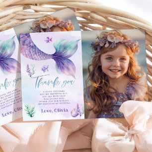 Invitation Mermaid Under the sea fête d'anniversaire merci