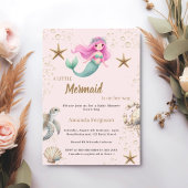 Invitation Mermaid Under the sea ocean animals Baby Shower