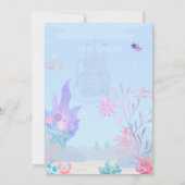 Invitation Mermaid Under the sea Rainbow Birthday (Dos)