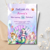 Invitation Mermaid Under the Sea Shell Ouais Anniversaire