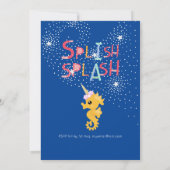 Invitation Mermaid Unicorn PISCINE Party Parties scintillant  (Dos)