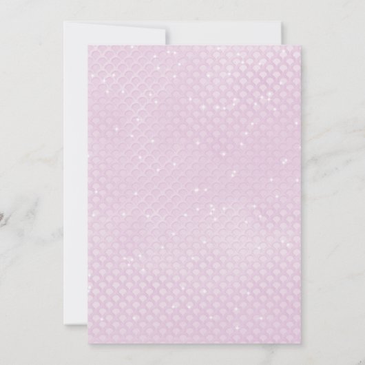 Invitation Mermaids Rainbow Iridescente Parties scintillant A (Dos)