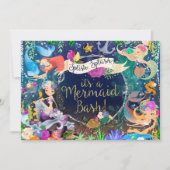Invitation Mermaids sous la mer Mermaid Bash fête d'anniversa (Devant)