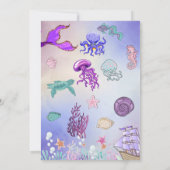 Invitation Mermaigre et Pirates de Cute Twins Fête d'annivers (Dos)