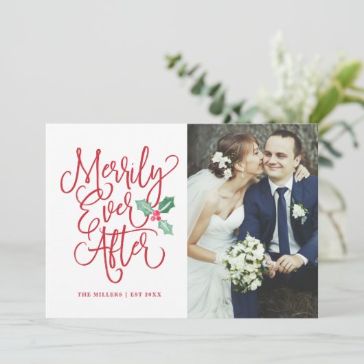 Invitation Merrily Ever After Mariage Vacances/Faire Part de (Debout devant)