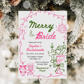 Invitation Merry And Bride Christmas Bachelorette Party
