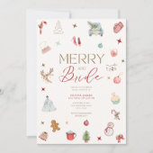 Invitation Merry and bride Christmas bridal shower (Devant)