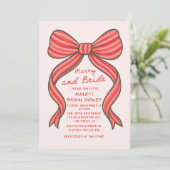 Invitation Merry and Bride Hand Drawn Christmas Bridal Shower (Debout devant)