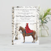 Invitation Merry And Bright Equestrian Holiday (Debout devant)