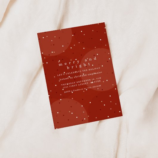 Invitation Merry and Bright Holiday Christmas Invite