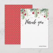 Invitation Merry Berry Merci personnalisé papeterie (Devant / Derrière)