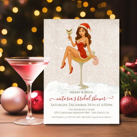 Invitation Merry & Bride Christmas Bridal Shower