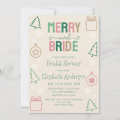 Invitation Merry & Bride Noël Shower Nuptial (Devant)