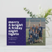 Invitation Merry & Bright & Friday Night Lights Photo Card (Debout devant)