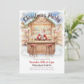Invitation Merry & Bright Santa Cocktail Bar Christmas (Debout devant)