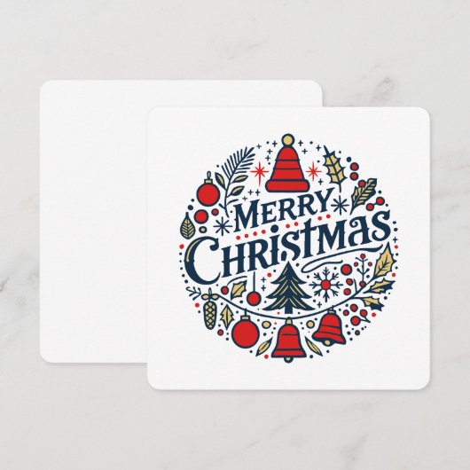 Invitation Merry Christmas 3 (Devant / Derrière)