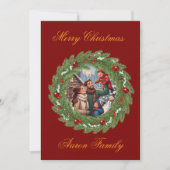 Invitation Merry Christmas From Our Family to Yours! Photo Gr (Devant)