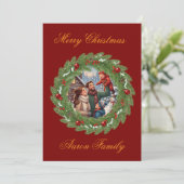 Invitation Merry Christmas From Our Family to Yours! Photo Gr (Debout devant)