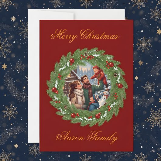 Invitation Merry Christmas From Our Family to Yours! Photo Gr