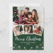Invitation Merry Christmas Modern Photo Family (Devant)