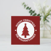 Invitation Merry Christmas Personalized Sticker (Debout devant)