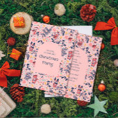 Invitation Merry Christmas Woodland Friends in Winter Forest