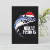 Invitation Merry Fishmas Fishing Fishermen Venin de Christma (Debout devant)