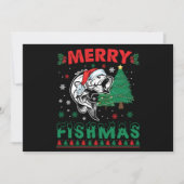 Invitation Merry Fishmas Pêche Papa Pêcheur Pêcheur Noël (Devant)