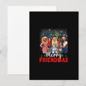 Invitation Merry Friendsmas Afro Noir Africain Fier Père Noël (Devant / Derrière)