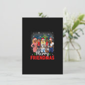 Invitation Merry Friendsmas Afro Noir Africain Fier Père Noël (Debout devant)