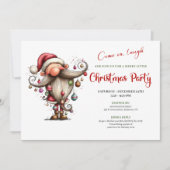 Invitation Merry Funny Santa Editable Christmas Party Invite (Devant)