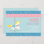 Invitation Merry Go Round, Fête d'anniversaire du Carousel (Devant / Derrière)