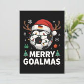 Invitation Merry Goalmas - Funny Soccer Christmas (Debout devant)