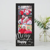 Invitation Merry Happy - Photocardie (Debout devant)