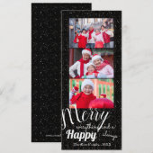 Invitation Merry Happy - Photocardie (Devant / Derrière)