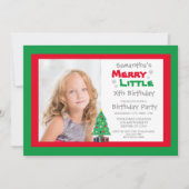Invitation Merry Little Birthday (Devant)