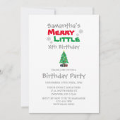Invitation Merry Little Birthday (Devant)