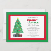 Invitation Merry Little Birthday (Devant)