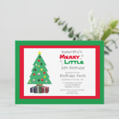 Invitation Merry Little Birthday (Debout devant)