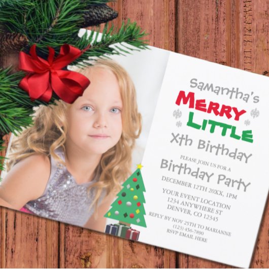 Invitation Merry Little Birthday
