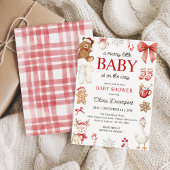 Invitation Merry Little Christmas Festive Winter Baby Shower
